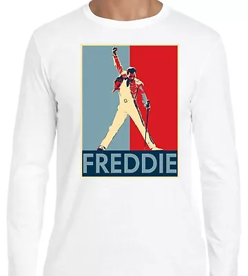 Buy Freddie Mercury T-Shirt Long Sleeve Hope Queen Legend • 15.95£