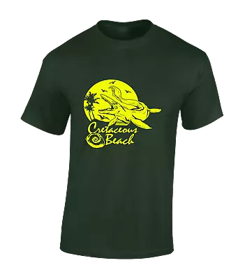 Buy Cretaceous Beach Mens T Shirt Cool Dinosaur Design T Rex Top Funny Joke Gift • 8.99£