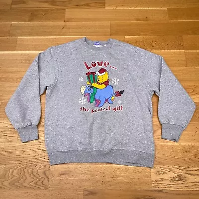 Buy Vintage Disney Winnie The Pooh Sweatshirt L Jumper Christmas Festive 90s Y2K • 10.49£
