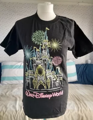 Buy Walt Disney World Cinderella Castle Firework Glow In Dark T Shirt Size Small • 19.99£