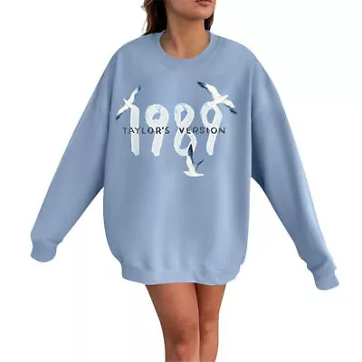 Buy Ladies 1989 Taylor's Sweatshirt Hoodie Crewneck Long Sleeve Pullover Jumper Tops • 17.49£