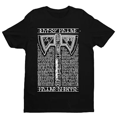 Buy Dwarven Emblem Myth & Fantasy Ring Movie Men's T-Shirt 100% Cotton Black Shirt • 11.95£