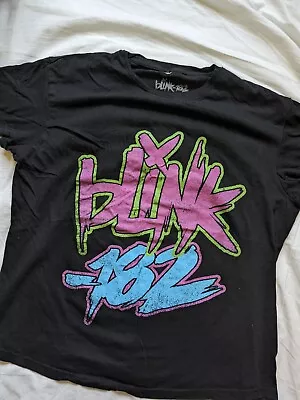 Buy Blink 182 Neon Black T-shirt L Large • 9£