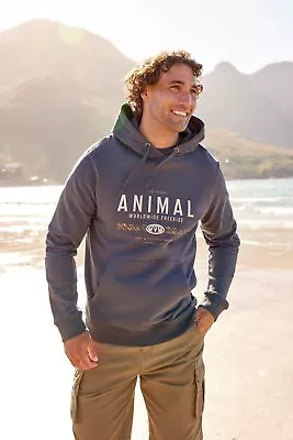 Buy Mens  Animal Original Graphic River Organic Hoodie In • 45£