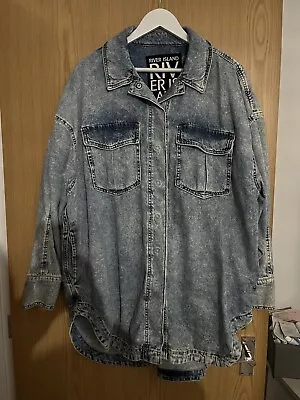 Buy River Island Womens Oversized Denim Shacket-vintage Style-large-excellent Cond! • 10£