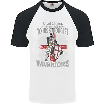 Buy St Georges Day Knights Templar Warriors Mens S/S Baseball T-Shirt • 8.99£