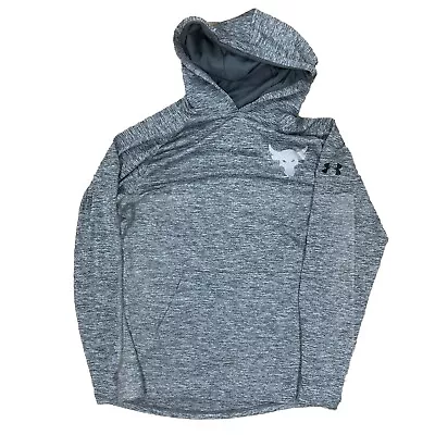 Buy Under Armour Mens The Rock Pullover Hoodie Light Weight Small Grey Heatgear • 19.99£