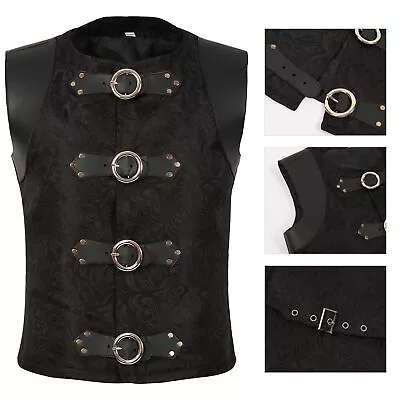 Buy Tailored Formal Gothic Steampunk Victorian Cosplay Waistcoat Mens Brocade • 23.99£