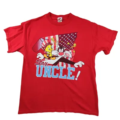 Buy Vintage Freeze Looney Tunes  Say Uncle  Single Stitch T Shirt Size L Mens USA • 14.99£