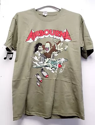 Buy Airbourne Nitro Size Medium Green New Official T Shirt Rock Metal AC DC • 17£