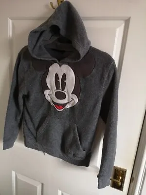Buy Disneyland Paris Grey Fleece Mickey Mouse Kids Hoodie, Aged 10 Years, VGC • 9.99£