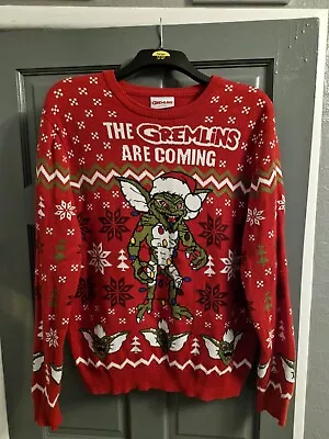 Buy Mens Womens Unisex GREMLINS Red Christmas Jumper Size X Large XL  • 25£