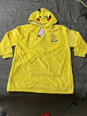 Buy BNWT Pikachu Pokemon Snuddie Hoodie L/XL  146cm - 170cm Unisex • 16.50£