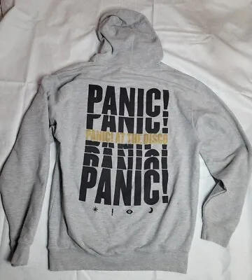 Buy Panic At The Disco Punk Rock EMO Band Sweatshirt Hoodie Large Gray Front Back  • 28.22£