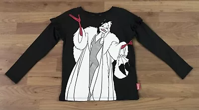 Buy TU Long Sleeve T-Shirt Girls 12 Years Charcoal Grey Cruella De Vil Disney Cotton • 2£