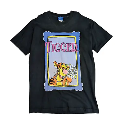 Buy Vintage Disney Tigger Winnie The Pooh T-Shirt In Black Size XXL | Retro 90s 00s • 22£