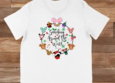 Buy Snacking Around The World Christmas Disney Matching T Shirts Family Xmas Snack • 9.49£