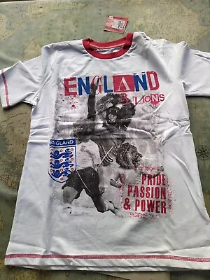Buy England Football Boys T- Shirt, 11-12 Years, Short Sleeved, Marks And Spencer. • 5.99£