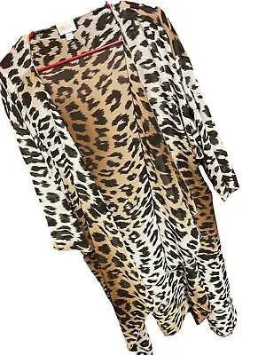 Buy Lularoe Chiffon Shirley Kimono Leopard Ombré Animal Print Flowy- XL • 18.90£