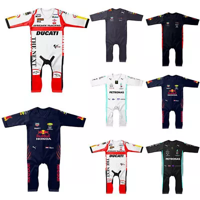 Buy Kids Baby Newborn Infant F1 Racing Team Racer Jumpsuit Romper One Piece Clothes • 7.33£