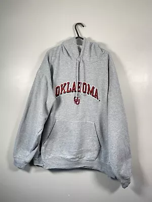 Buy Starter Embroidered Grey Hoodie Vintage Oklahoma University Collegiate Size XL • 24.99£