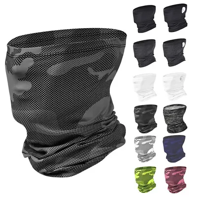 Buy Cooling Biker Neck Gaiter Headband Cycling Face Scarf Head Cover Snood Scarves • 6.99£