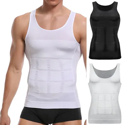 Buy Men Gynecomastia Compress Shirt Tank Top Slimming Belly Control Body Shaper Vest • 15.79£