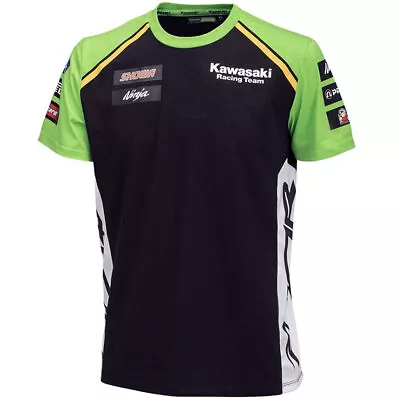 Buy Kawasaki Genuine WSBK 2024 T-Shirt Short Sleeved With KRT & Ninja Racing Logos • 42.32£