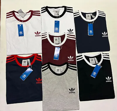 Buy Mens Adidas Orginals Three Strpies Short Sleeve T-shirts • 13.50£