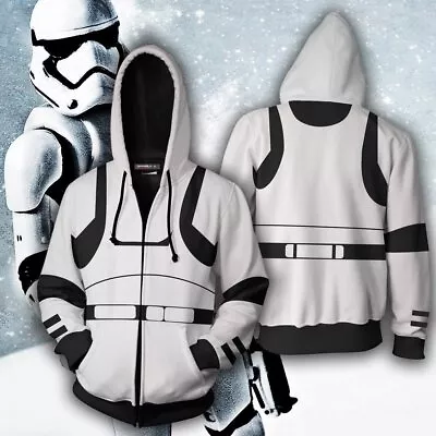 Buy Imperial Stormtrooper Hoodie Sweatshirt Hooded Zipper Jacket Coat Cosplay • 31.68£