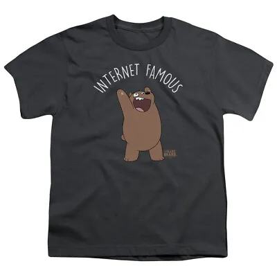 Buy We Bare Bears Internet Famous Kids Youth T Shirt Licensed Cartoons Tee Charcoal • 20.07£