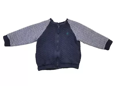 Buy Petit Bateau Jacket Boys Toddler Zip Up Blue Grey Kids 2 Yrs 24m 86 Cm • 9.99£
