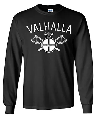 Buy Valhalla LONG SLEEVE Tshirt - Norse Odin Viking Valhalla Thor Ragnarok • 17.06£