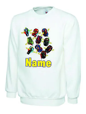 Buy Personalised Your Name Number Day Superheroes Jumper Maths Symbols School Tops • 21.99£