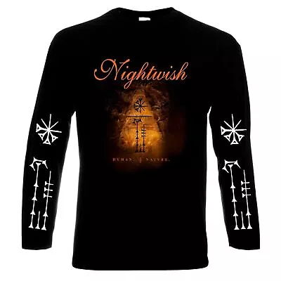 Buy Nightwish, Human Nature, Men's Long Sleeve T-shirt, 100% Cotton, S To 5XL • 37.37£