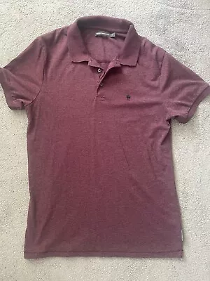Buy Mens French Connection Burgundy Red Polo T Shirt Medium • 5£
