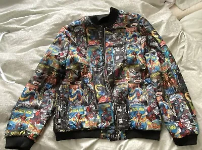 Buy Brand New With Tags Marvel 80 Year Anniversary Reversible Black Bomber Jacket L • 59.99£