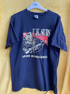 Buy Black T Shirt UK Subs Band Fruit Of The Loom Value Weight Punk Rock • 1.99£