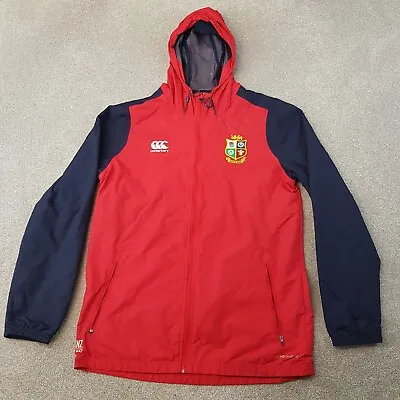 Buy Canterbury Lions Mens Jacket Small Red Blue Rugby NZ17 Windbreaker Lightweight • 24.99£
