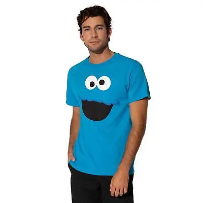 Buy Sesame Street Mens T-shirt Cookie Monster Face Top Tee S-2XL Official • 13.99£