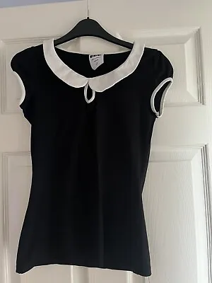 Buy **Next** Black/White Peter Pan Top Size 6 *Good Condition* • 5.99£