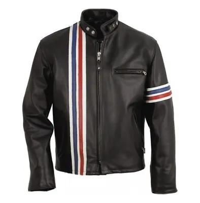 Buy Handmade Men Jacket, Easy Rider Motorcycle Leather Jacket • 169.99£