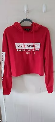 Buy New Look Red Cropped Long Sleeved Hoody Size 12 - Used- UK Only • 2.50£