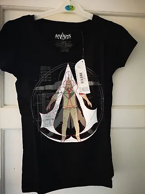 Buy WOMENS T-shirt Size S Small Assassins Creed Black • 2£