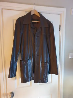 Buy Mens Dark Brown Leather Jacket • 80£
