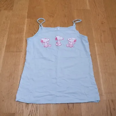 Buy H&M Peanuts Snoopy Print Vest T Shirt XS S Tee Tank Top Charlie Brown Woodstock • 7.99£