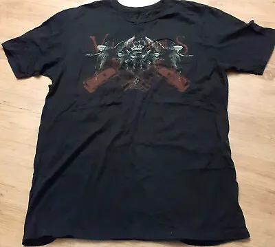 Buy Ministry Of Ink - Vi Et Armis Guns And Angels Print Black Vintage Tshirt. XL   • 5£