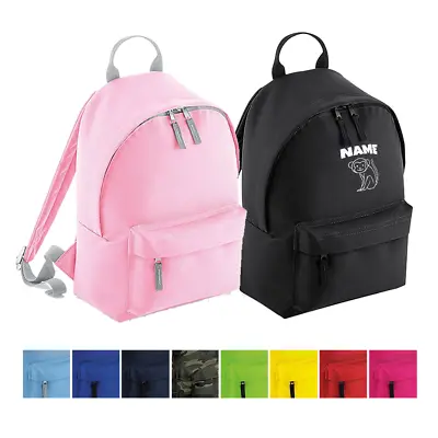 Buy Personalised Monkey Backpack Any Name Junior Kids Childrens School Rucksack Bag • 19.95£