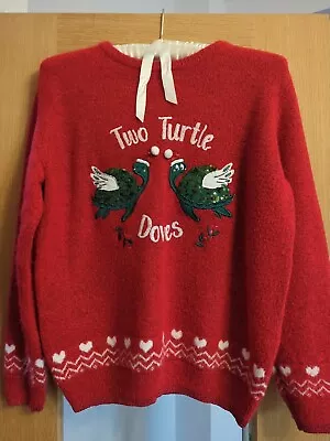Buy Next Ladies Christmas Jumper Size 16 Red • 10£