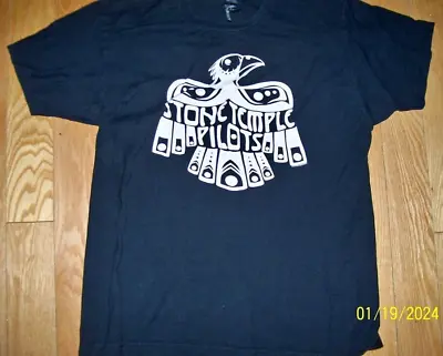 Buy Stone Temple Pilots Eagle Black Men's T-Shirt Alt Rock Band Tee Shirt Size Large • 37.86£